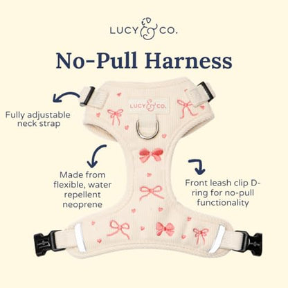 Lucy & Co. Ever So Sweet No-Pull Dog Harness, Adjustable Front Clip Harness with Comfort Padding, Small - color: Ever So Sweet, size: Small