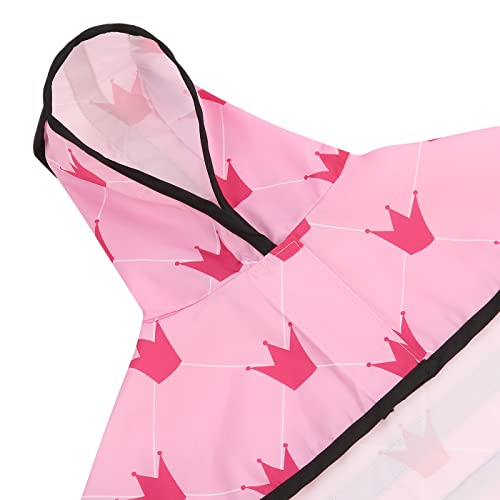 HDE Dog Raincoat Jacket Reflective Adjustable Hooded Pet Poncho Rain Coat with Leash Hole for Small to X-Large Dogs Princess - S - color: Princess, size: Small