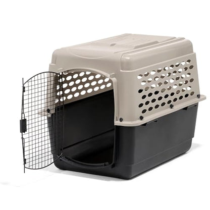 Petmate Vari Dog Kennel - Portable Dog Carriers & Crates for Large Dogs, Airline-Friendly, Durable Plastic, Pet Carrier For Home and Travel, 36 Inches, Taupe and Black - size: 36.0"L x 25.0"W x 27.0"H
