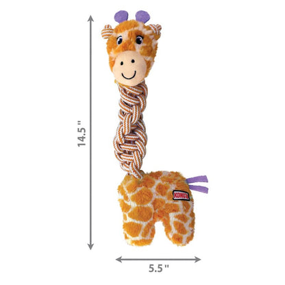 KONG Knots Twists Dog Toys, 2-Pack Assorted – Durable Braided Rope with Squeaker, Minimal Stuffing, Soft & Tough Chew Toy for Thrashing & Teeth Cleaning (Medium/Large) - size: Medium/Large