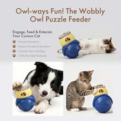 Mira's Pocket Wobble Treat Dispensing Pet Toy, Interactive Slow Feeder Puzzle Toy for Mental Stimulation and Boredom Relief for Cats and Dogs