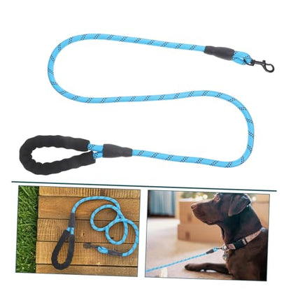 Nylon Reflective Dog Leash with Comfort Handle Heavy Duty Traction Rope for Small Large Dogs Training Safe Night Walking and Running