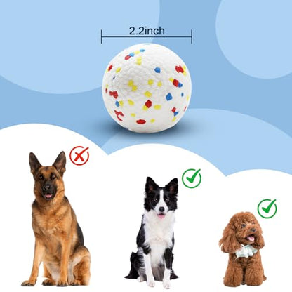 6 Pack Dog Balls, Specially Designed for Dogs that Like to chew, 2.2inch Stain-Resistant/Easy-Clean White Balls, Perfect for 2.2 Inch Automatic Dog Ball Launcher (ETPU Material) - color: white