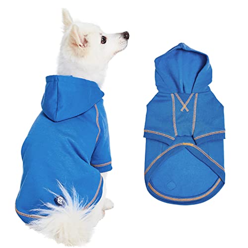 Blueberry Pet Essentials Hoodie – 26″ Cotton‑Blend Sweatshirt with Hood, Alaskan Blue, Machine‑Washable Dog Jersey - color: Dog Hoodie - Alaskan Blue, size: 26 inch (Pack of 1)
