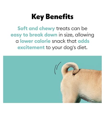 Wiggles & Wags Meaty Strips Dog Treats, Salmon Flavor, 16 oz with DN Essentials Bone Shaped Waste Bag Dispenser & Free Roll