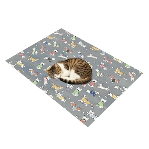 Pet Mat Pad, Washable Dog Blanket Cover, for Small Medium Large Breeds, Fabric Material, Breathable Summer Pad, Indoor Outdoor Pet Comfort Solution Productos para animales - color: Gray