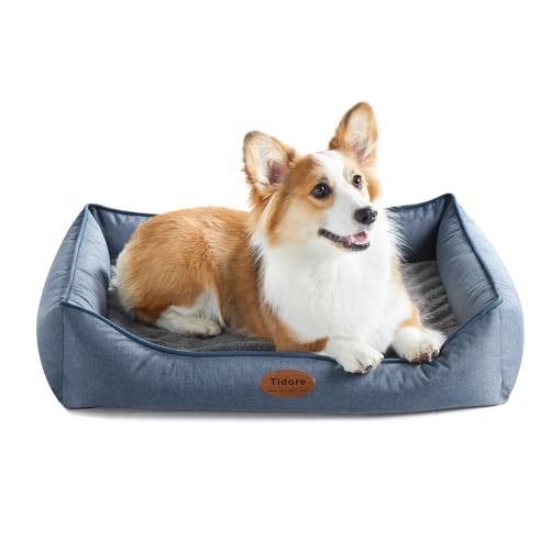 Tidore Orthopedic Dog Beds for Medium Dogs, Durable Egg Crate Foam Sofa Dog Bed wit Washable Removable Cover,Waterproof Lining,Pet Bed for Large Dogs (Denim Blue, 31.5" L x 25.2" W x 7" Th) - color: Denim Blue, size: 31.5"L x 25.2"W x 7"Th