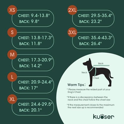 Kuoser Reversible Winter Coat, British Style Jacket for Medium and Large Dogs - Warm Windproof Puppy Cold Weather Clothes Vest, Pink L - color: Pink, size: L (Chest Girth: 20.9-24.4'')