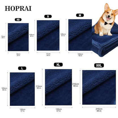 Dog Blanket, Waterproof Reversible Sherpa Fleece Throw Blanket, Furniture Cover for Bed, Couch, Sofa Protection from Liquid Pee and Pet Fur of Puppy, Cat (Navy Blue XS20*27inches) - color: Navy Blue, size: 20*27