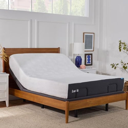 LUCID L300 Adjustable Bed Frame - Head and Foot Incline - USB - Wireless Remote - Easy 2 Person Assembly - Quiet Motor - Relax - TV - Working - Reading - Ergonomic - Electric Bed Base - Queen Size - size: Queen, style: L300