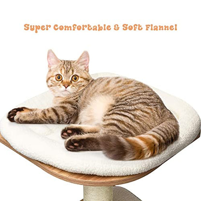 Tangkula Tall Cat Tree, 69-Inch Modern Cat Tower with Sisal Rope Scratching Posts, Wood Cat Tree with Multi-Layer Platform, Cat Condo Furniture with Washable Cushions for Indoor Cats Large Adult - color: Natural