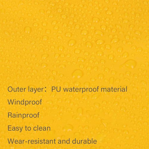 Pet Dog Raincoat Water Repellent Reflective Lightweight with Adjustable Hood for Small Medium Large Dogs (Orange,M)