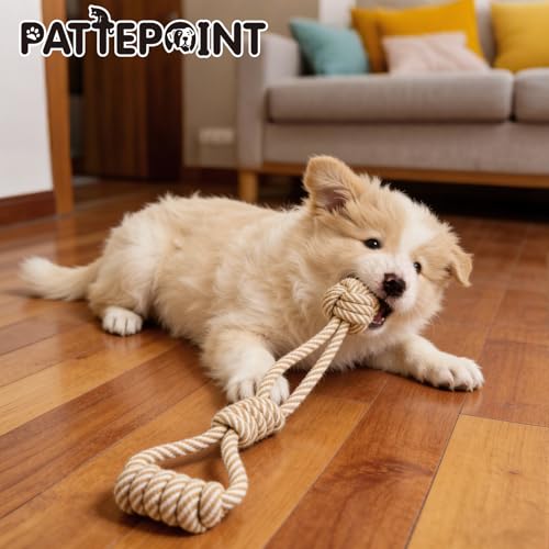 Dog Rope Toy for Small Dog 5pcs, Natural Chew Toys for Puppy, Medium & Small Dogs, Tug of War Rope for Puppies Clean & Relieve Teething - size: 5pcs