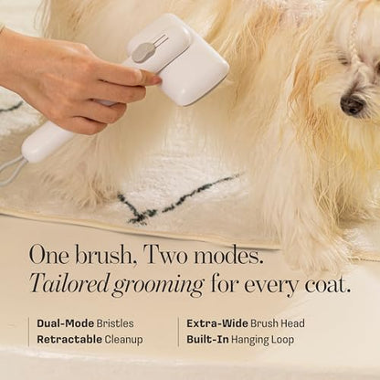 Muddi Mitt Microfiber Reusable Pet Wipes Grooming Towel Glove | Machine-Washable, Soft, Double-Sided Bath Mitt Replaces Wipes | with Self Cleaning Deshedding Grooming Brush | Dogs & Cats (Kit) - style: 2 Mitt + 1 Brush Kit