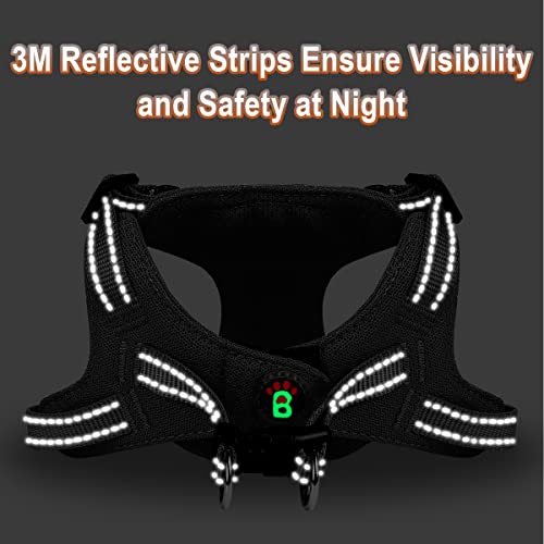 Dog Harness Step in Dog Vest Harness, Reflective Adjustable Puppy No Pull Harness Breathable Soft for Small and Medium Dogs Cats, Black, XXS - color: Black, size: XX-Small
