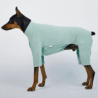 Basic Dog Pajamas Pastel Durable and Elastic Dog Onesie Apparel Outfits Doggie Jammies (3X-Large, Mint) - color: Mint, size: 3X-Large