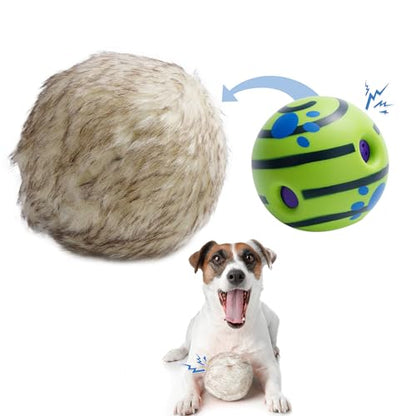Nocciola Wobble Giggle Ball for Dogs, Interactive Dog Toys for Boredom, Squeaky Ball Dog Toys to Keep Them Busy, Pet Toys for Small Medium Large Dogs, Fun Giggle Sounds When Rolled or Shaken (M) - size: Medium Size