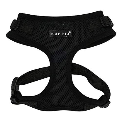 Authentic Puppia RiteFit Harness with Adjustable Neck, Black, Small - color: Black, size: Small
