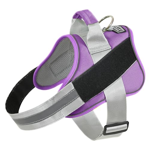 Dog Harness, No-Pull Reflective Dog Vest, Breathable Adjustable Pet Harness with Handle for Outdoor Walking - No More Pulling, Tugging or Choking (Lavender, X-Small (Pack of 1)) - color: Lavender, size: X-Small (Pack of 1)