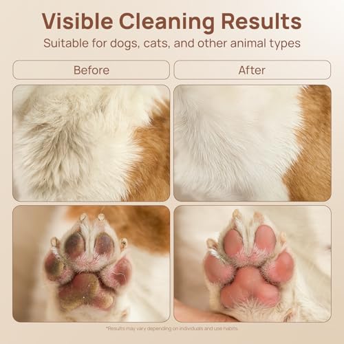 HICC PET Glove Wipes Pro | Pet Grooming Wipes for Dogs & Cats | Rinse-Free Grooming Mittens | 4-in-1 Cleaning & Conditioning | Pet Bathing Wipes for Horse Coat Care, Skin, Coat & Hoof | Unscented - size: 6 PCS - Pro Version