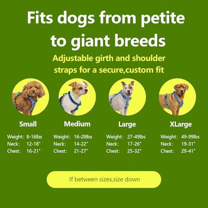 Roses&Poetry Dog Harness Small Sized Dog, 6 Point Adjustable Fit No Pull Harness with Handle for Control and Easy Walking, Reflective Pet Halter Harnesses（Bluegreen-S） - color: BlueGreen（Harness Only Without Leash）, size: S