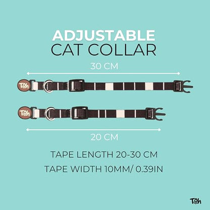 Breakaway Cat Collar – Stylish & Safe Adjustable Kitten Collar Breakaway – Cute Collar for Kittens & Cats – Soft Pet Collar for Girls & Boys – Cat Accessories, Blue - color: Blue