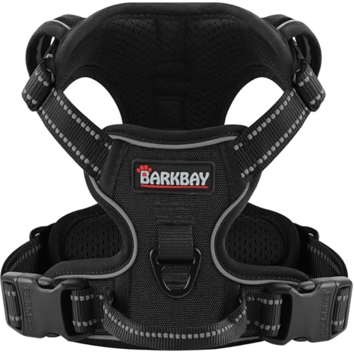 BARKBAY Dog Harness No Pull for Small Dogs - Adjustable, Reflective, Comfortable, No Choke, Heavy-Duty - Perfect for Outdoor Training, Walking, and Hiking - Strong & Durable - XS & Black - color: Black, size: X-Small