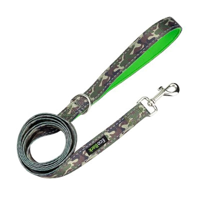 EcoBark Teacup Dog Leash - Soft & Reflective Toy Breed Leashes with Padded Handle - Strong & Durable - Training and Pulling for Tiny & Small Dogs (Camo) - color: Camo, size: 6 ft x 5/8 in - Thinnest Width