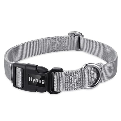Small Dog Collar Quick-Release| Heavy-Duty Nylon Puppy Collar, Adjustable & Durable Pet Supplies for Boy & Girl Dogs (Small, Sleet Gray) - color: Sleet Gray, size: Small