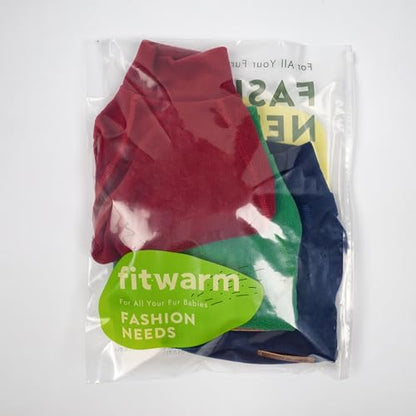 Fitwarm 3 Pack Classic Fleece Dog Sweater, Christmas Dog Winter Clothes for Small Dogs Boy Girl, Holiday Pet Apparel, Burgundy Red, Green, Navy Blue, Medium - color: Red Green Navy Blue, size: Medium