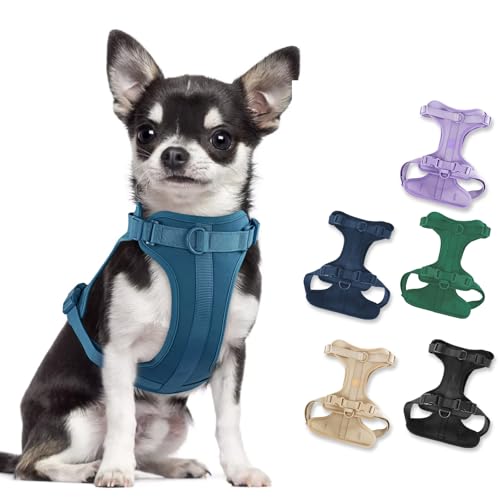 No Pull Lightweight Dog Harness: Adjustable Breathable Pet Vest Harness with Soft & Comfortable Cushion for Small Medium Large Dogs (XS, Navy) - color: Navy, size: XS:Neck=10"-12"/Chest=13"-16"