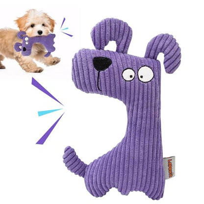 Squeaky Dog Toys, Cute Plush Toy for Dogs Indoor Play, Interactive Dog Toys with Non-Shedding Material for Small and Medium Dogs - Dog - style: B-Dog