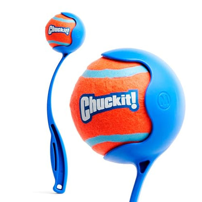 Chuckit! Dog Ball Launcher 12M Sport with 12" Handle Length for Medium 2.5" Dog Balls For Dogs 20-60 lb, Plastic Pet Fetch Ball Thrower, Perfect for Kids, Made in USA, Blue - size: 12in, style: Sport