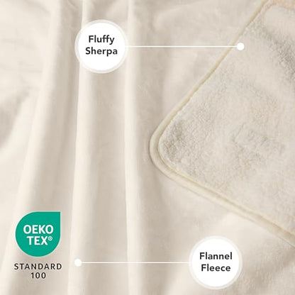 PETAMI Sherpa Fleece Waterproof CAT and Dog Blanket, Beige, Small - color: Beige, size: Small (24x32)