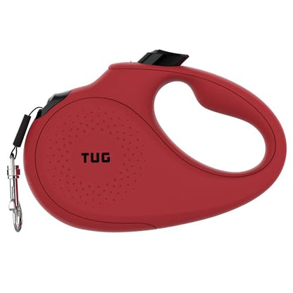 TUG Monochrome 360° Tangle-Free Retractable Dog Leash | 16 ft Strong Nylon Tape (Large, Red) - color: Red, size: Large, 16 ft