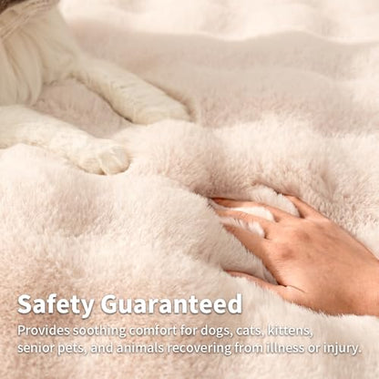 Pet Blanket, Reversible Sherpa & Bubble Fleece Pet Throw, Ultra-Soft Plush for Cats & Small Dogs, Machine Washable, Anti-Static, Warm & Cozy,28"×22" Inch White - color: White, size: 28"L x 22"W Inches
