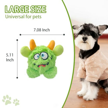 Squeaky Plush Dog Toy Ball, Dental Care, Skin-Friendly and Soft and Relieve Stress,Dog Training Interactive Pet Cute Plush Fashionable Toy Ball (Green,Large) - color: Green, size: Large