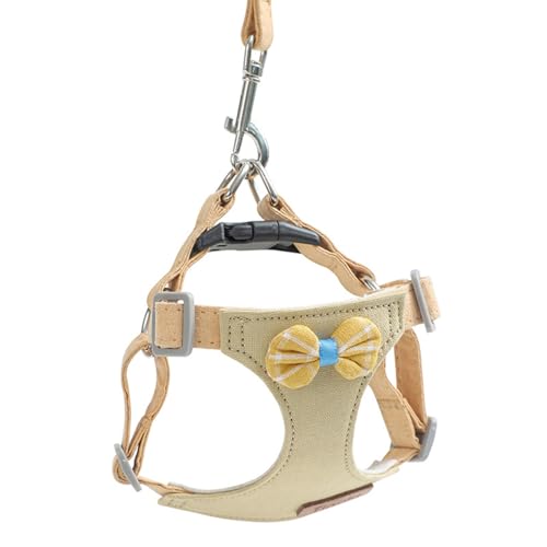 Escape Proof Dog Harness Adjustable No Pull Puppy Vest with Leash Soft Breathable Harness for Walking Yellow Medium - color: Yellow, size: Medium