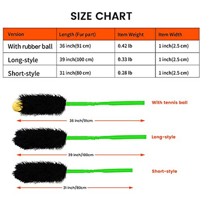 Dog Rope Toy,Dog Bungee Chaser Toy 100% Sheepskin,Sheep Smell Tug Toy for All Breeds(Green, Long with Ball) - color: Green, size: With Rubber Ball