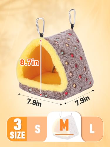 Medium Winter Warm Bird Nest for Cage - Comfortable Bird Bed with Support Board, Hanging Hammock Shed Hideaway Hut Gift for Cockatiel Monk Parrots Sun Conure - size: Medium