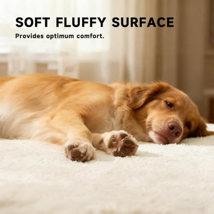 Dog Beds Large Sized Dogs，It Features a Removable and Washable Waterproof Fabric Layer, and a Soft and Comfortable Egg-Shaped Surface Dog Bed Mats.35.83inch*26.77inch*2.95inch - size: Large