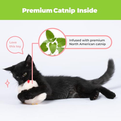 Catify Best Pet Supplies Flapping Duckling, Chick & Bird Cat Toy - Motion-Activated Wings, Realistic Chirps, Catnip-Infused Plush, USB-Rechargeable, Indoor Cats & Kittens, Self-Play Enrichment - Beige - color: Flapping Chick Beige