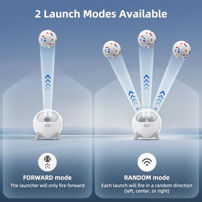 uahpet Automatic Ball Launcher for Dog with Obstacle Detection, 20ft-80ft Adjustable Distances Ball Thrower Launcher for Medium & Large Dogs with 3Balls (2.5 inches)