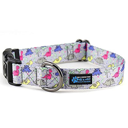 Max and Neo Patterned NEO Dog Collar - We Donate a Collar to a Dog Rescue for Every Collar Sold (Extra Small, Dinosaurs) - color: Dinosaurs, size: Extra Small
