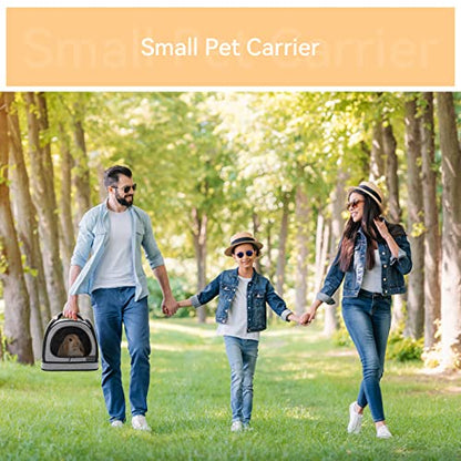 Petsfit Dog Travel Crate Small Design, Soft Sided Small Dog Kennel & Cat Kennel, Fit for Approved Travel, Camping, Outdoor Use