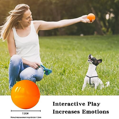 Indestructible Dog Toys - Solid Rubber Balls for Aggressive Chewers, 100% Safe & Non-Toxic, Floating Fetch Toys for Medium & Large Dogs