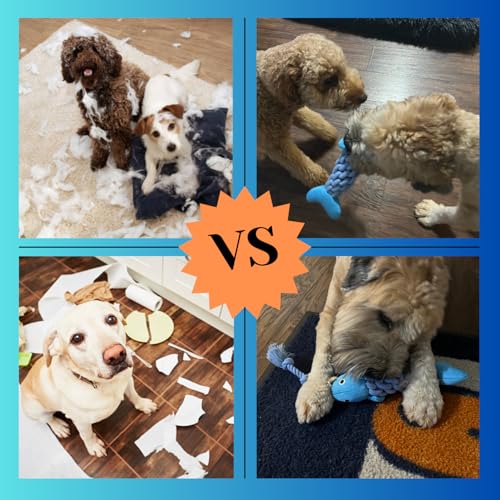 Fish Dog Toy with Rope - Fun for Some Small, Medium, and Large Breeds - Squeaky Playtime by HappyDoggys