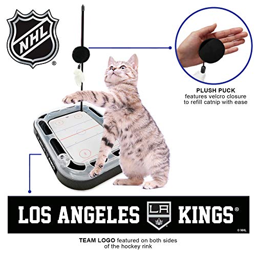 Pets First NHL Los Angeles Kings 5-in-1 Cat Scratcher Toy with Interactive Cat Ball Bell in Tracks - color: Los Angeles Kings