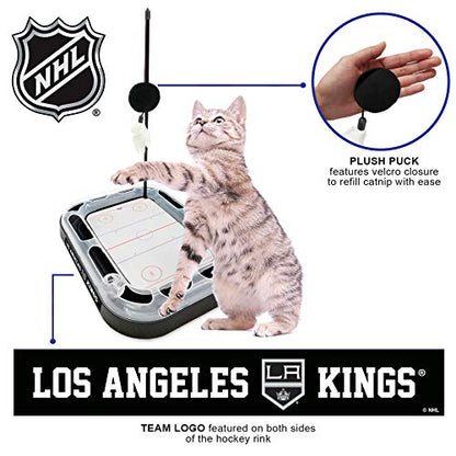 Pets First NHL Los Angeles Kings 5-in-1 Cat Scratcher Toy with Interactive Cat Ball Bell in Tracks - color: Los Angeles Kings
