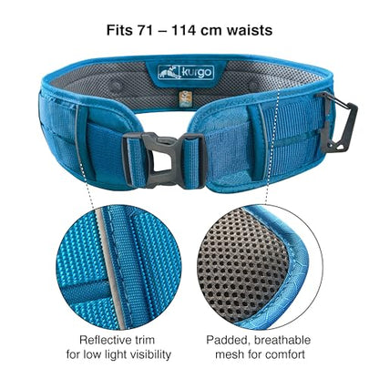 Kurgo RSG Active Utility Belt - Adjustable Adventure Dog Belt - MOLLE-Compatible - Reflective Trim - Lightweight, Comfortable Fit - Hands-Free - style: Waist Belt